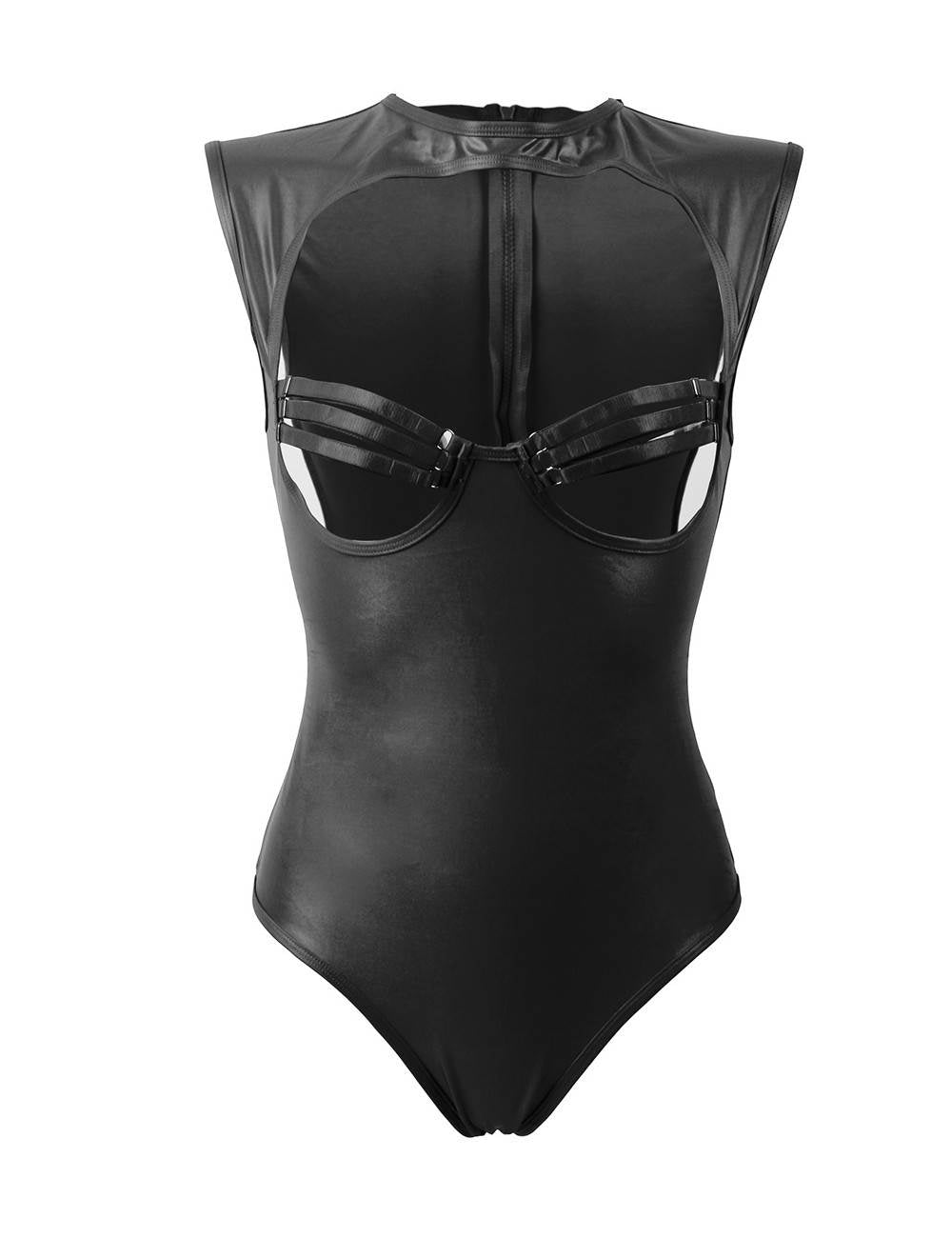 Wetlook Body Dessous PVC Offen Transparent Diva Nachtwäsche S/XL - R80618