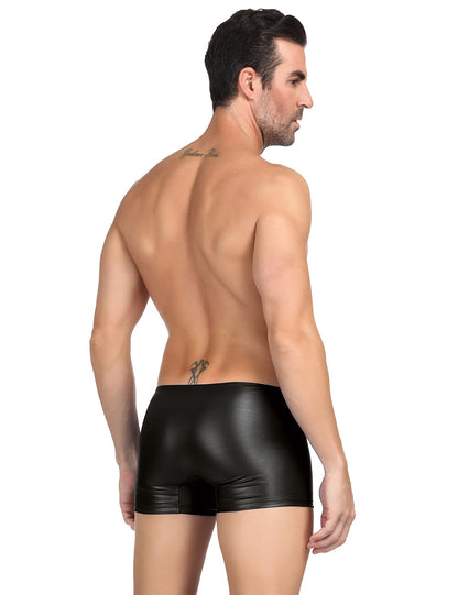 Boxershorts Zipper Wetlook Boxer Shorts Herren Slip Männer Hose Unterwäsche S/XL - MP069