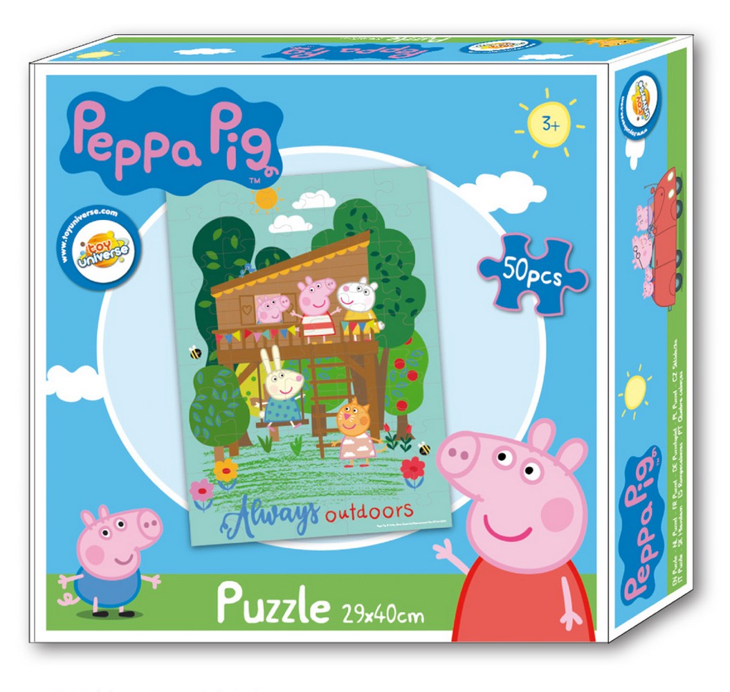 Lau Fashion Kinderpuzzle Peppa Wutz Pig Baumhaus 50 Teile für Kinder ab 3 Jahre