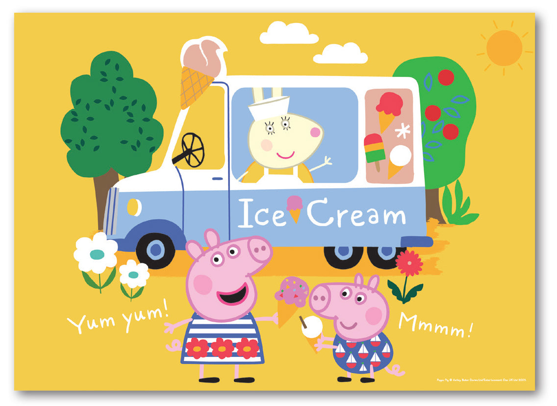 Kinderpuzzle Peppa Wutz Pig ICE CREAM Eismann 50 Teile für Kinder ab 3 Jahre