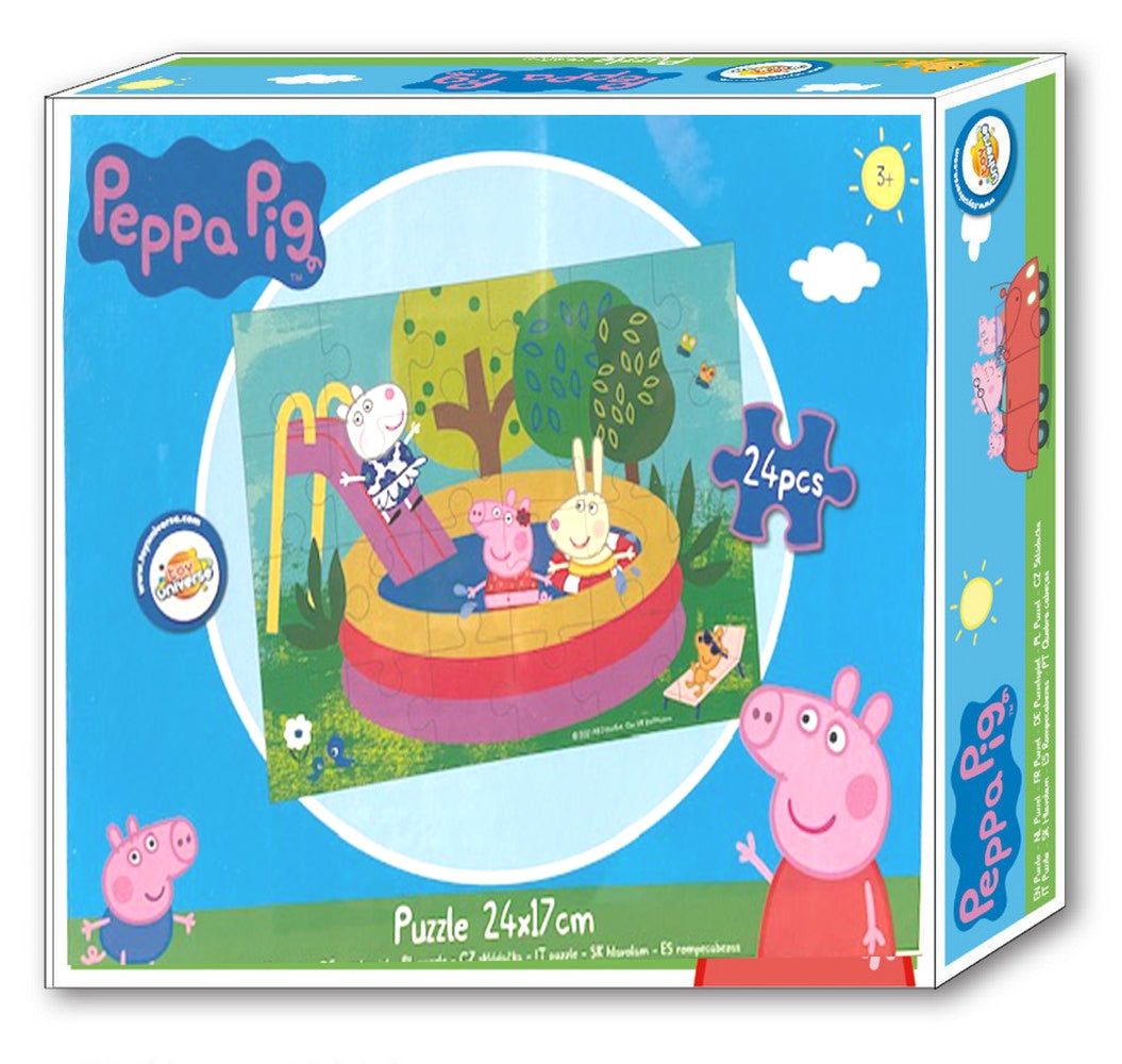 Lau Fashion Kinderpuzzle Peppa Wutz Pig Pool Party 24 Teile für Kinder ab 3 Jahre - ARJ024994B