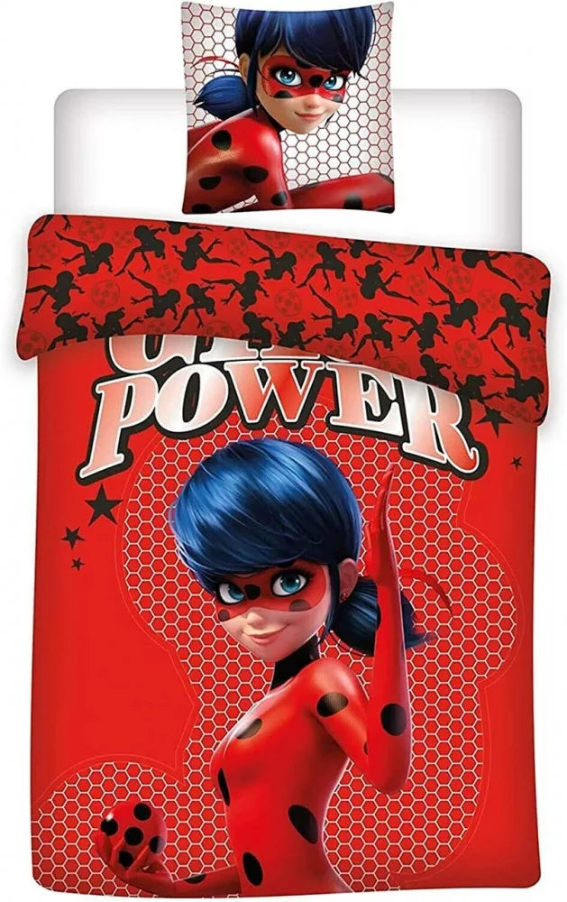 Lau Fashion Miraculous Ladybug Bettwäsche Set Girl Power Kinder Schlafzimmer 140×200cm