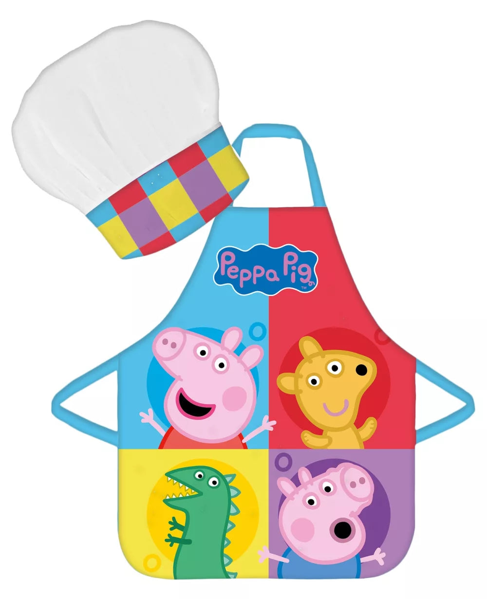 Peppa Pig Wutz Kinder Kochschürze Rainbow Malschürze Kindergarten Backset