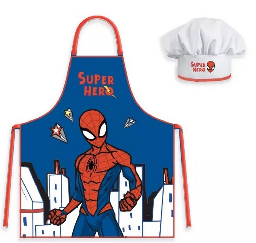 Lau Fashion Spiderman Super Hero Kochschürze Kinder Malschürze Kindergarten Backset