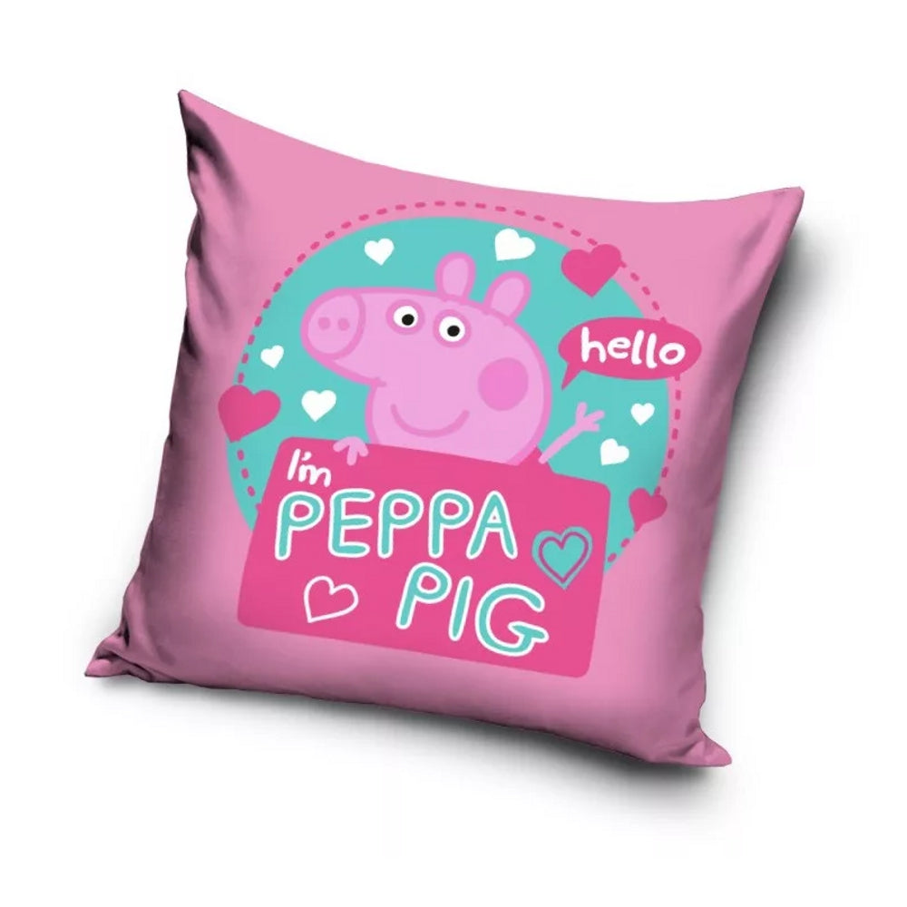 Peppa Wutz Kopfkissenbezug Kissenbezug Kissenhülle Kinder Bett Sofa Logo 40x40cm