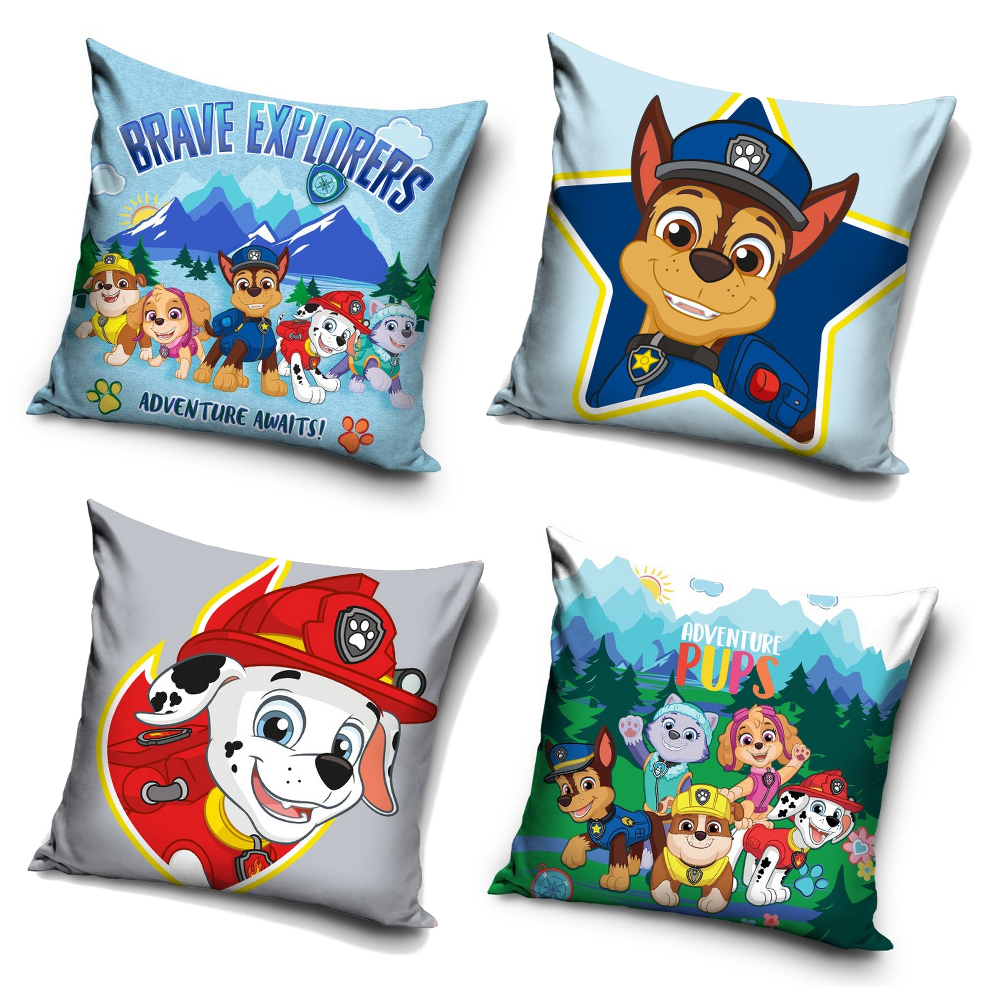 Lau Fashion Paw Patrol Kissenhülle Kissenbezug Kopfkissenbezug Kinder Bett Sofa Hunde 40x40cm