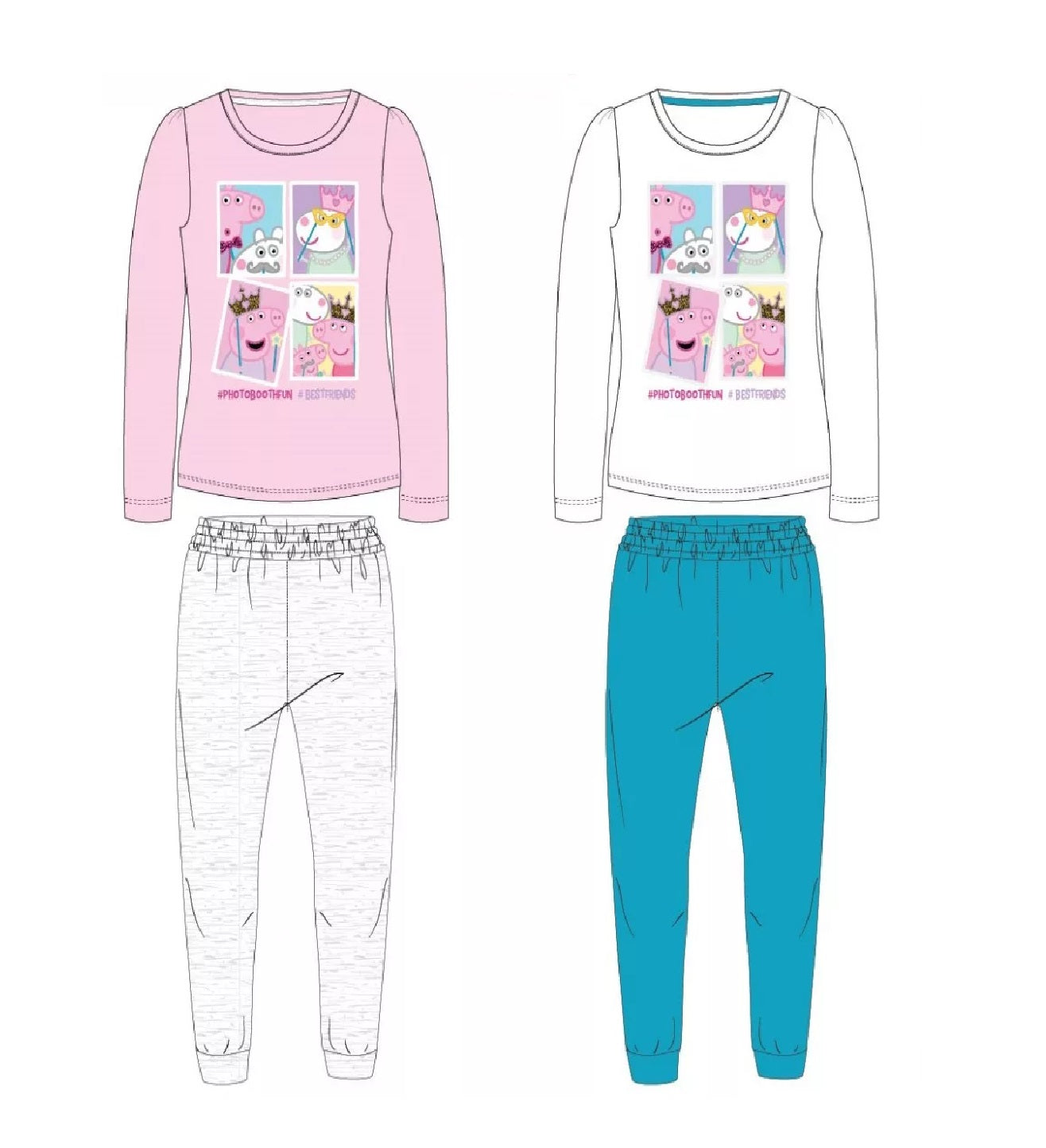 Lau Fashion Peppa Wutz Freunde Kinder Schlafanzug Bilder Pyjama Baumwolle Langarm 92-116cm