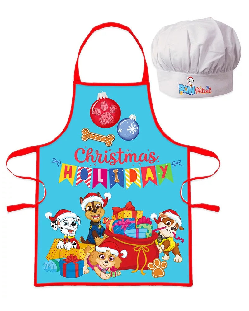 Lau Fashion Paw Patrol Kinder Kochschürze Weihnachten Unisex Kindergarten X-Mas Backset