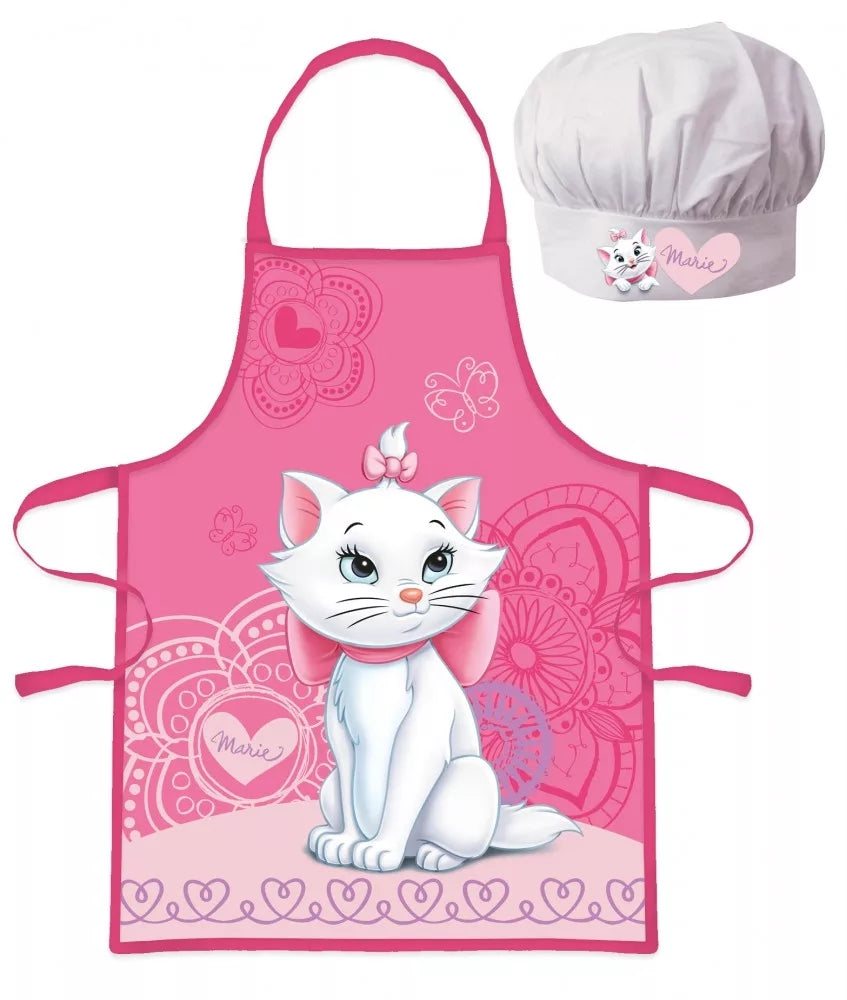 Disney Katze Marie Kinder Kochschürze Malschürze Kindergarten Schule Backset