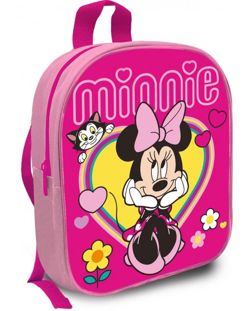 Lau Fashion Disney Minnie Maus Rucksack Mädchen Rosa Kindergarten Tagesmutter Tasche 29cm