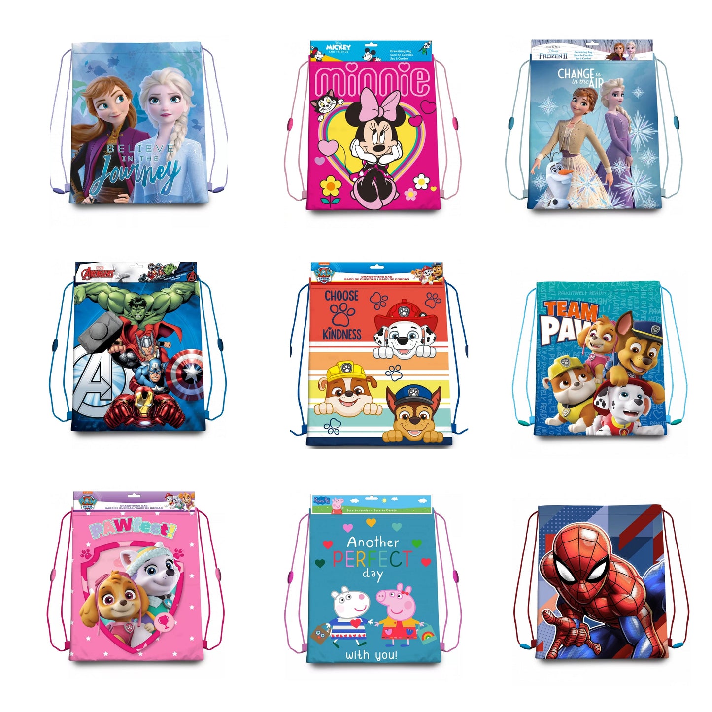 Paw Patrol Gymtasche Turnbeutel Schuhbeutel Frozen Schulter Tasche Schule 40x30cm