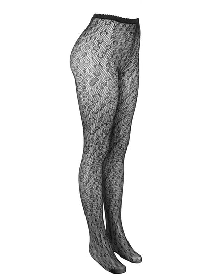 Leoparden Pantyhose Netzstrumpfhose Leo Strapse Strümpfe Fuß Halterlos Nylon S-M-L