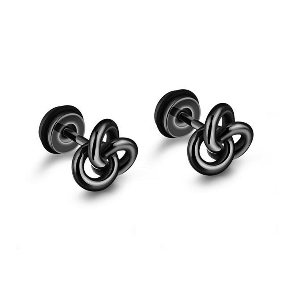 1 Paar Fashion Fake Plug Unisex # Schwarz Ohrringe Tragus Ohrstecker