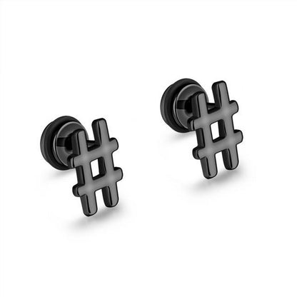 1 Paar Fashion Fake Plug Unisex # Schwarz Ohrringe Tragus Ohrstecker