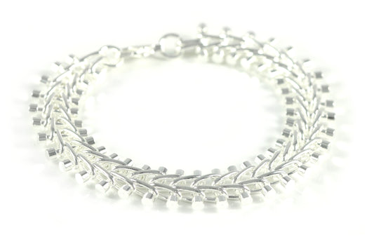 Silber Rockabilly Armband Unisex Geschenk Modeschmuck Glieder Kette Ø 13mm