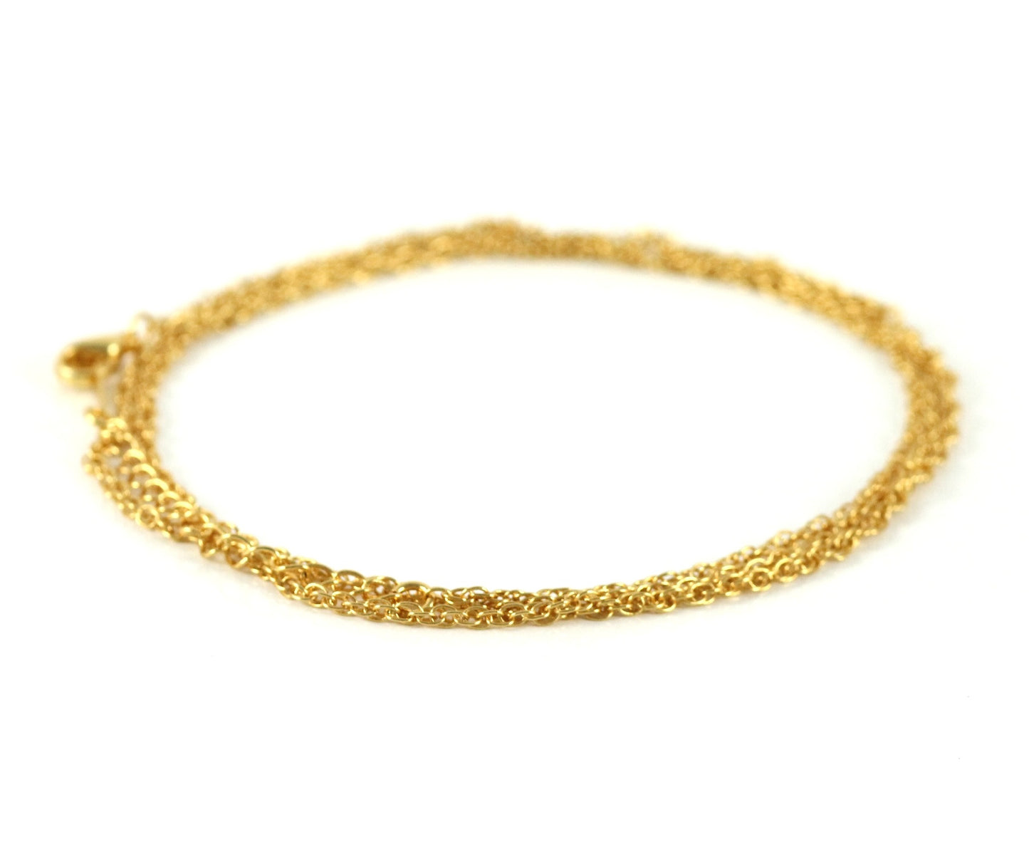 Ankerkette Gold Halsketten Anhänger Schmuck Set Vergoldet Gelbgold Ø 2mm