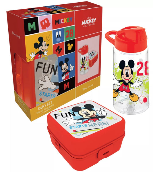 Mickey Maus Disney Sandwich Brotdose Lunch Box Set Flasche Kinder Cartoon 500ml