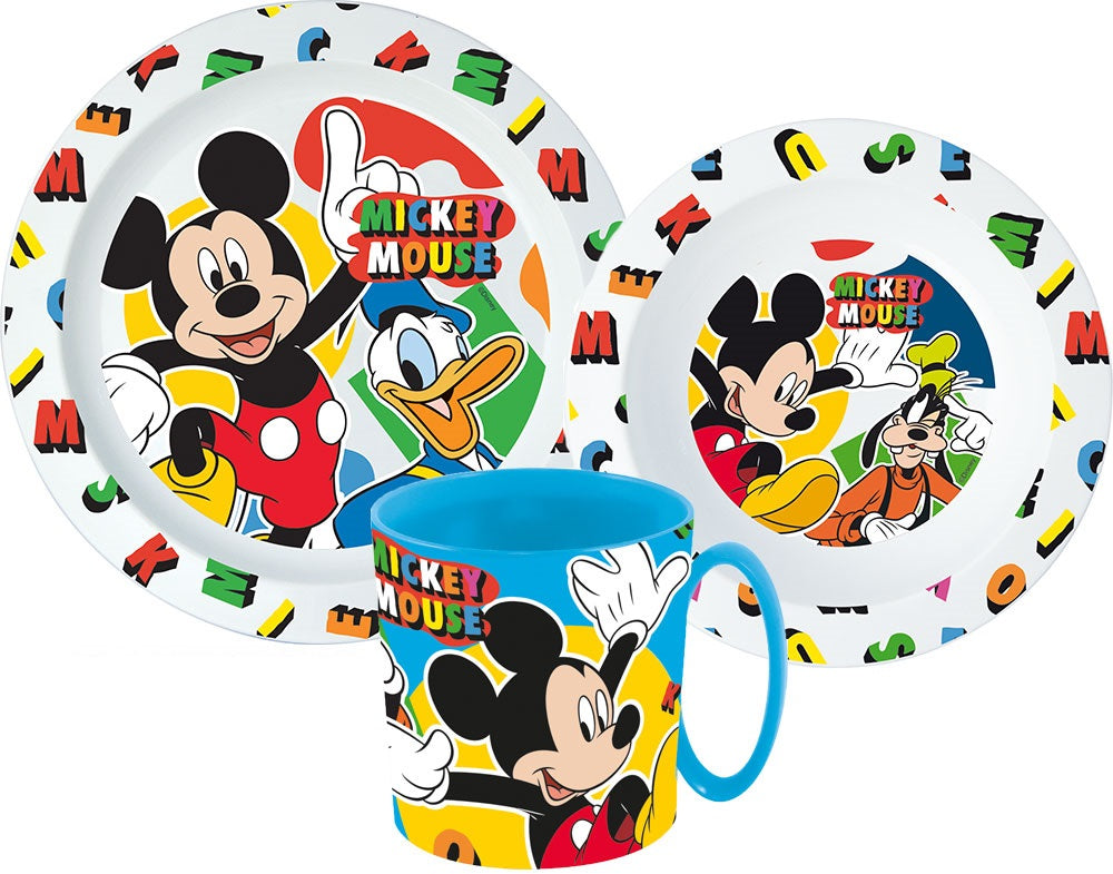 Lau Fashion Mickey Maus Geschirrset Besteck Set Frühstücks Kinder Disney Donald Kindergarten