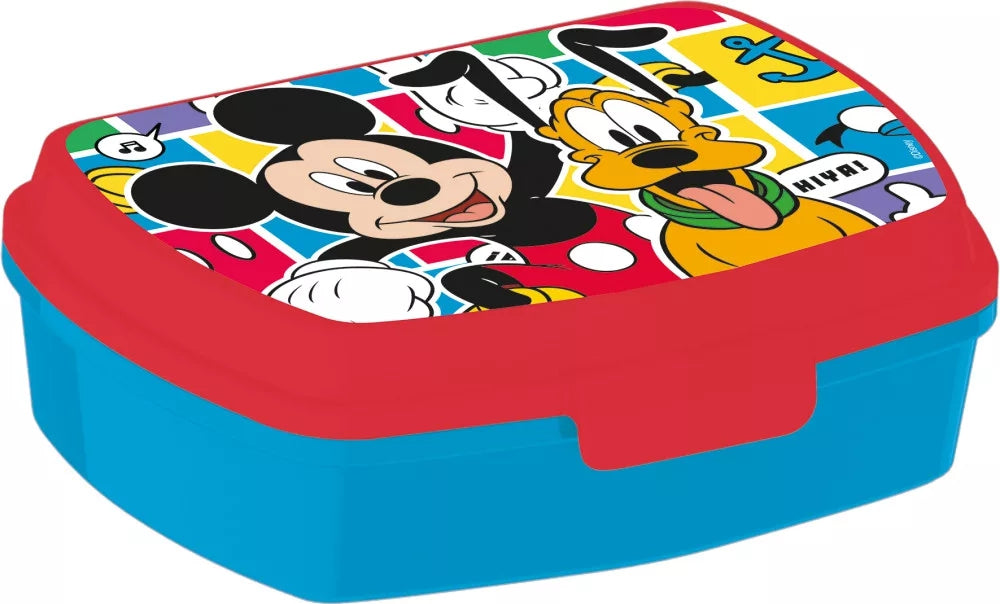 Disney Stor Brotdose Brotbüchse Sandwich Lunch Box Mickey Maus Schule Kinder 16x12cm - STF74374