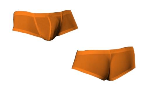 Lau Fashion Neu Herren Slip Boxershorts Orange Body Hipster Männer Borat Shorts Gogo Panty Größe M